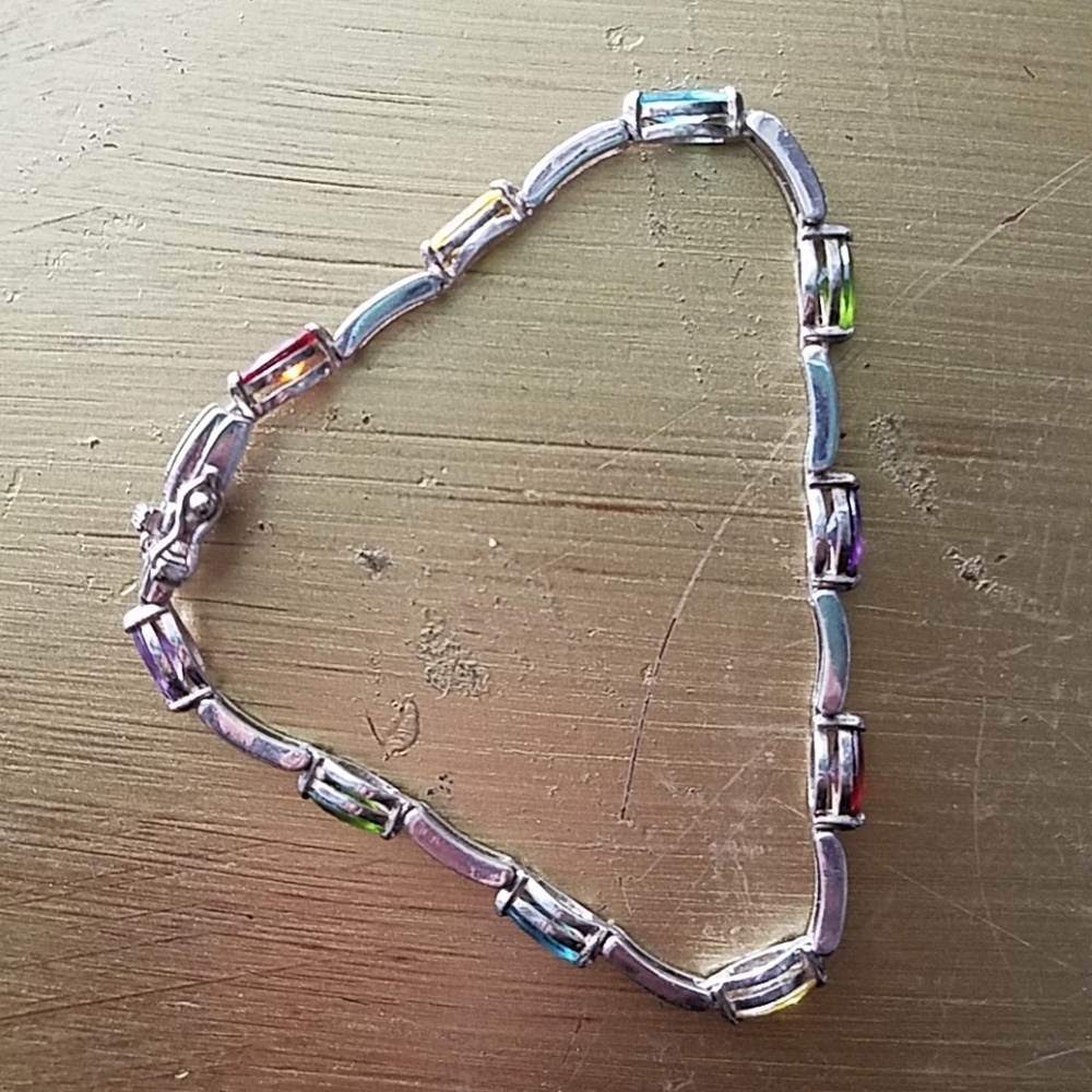 Sterling Silver Gemstone Bracelet - Picture 3 of 5